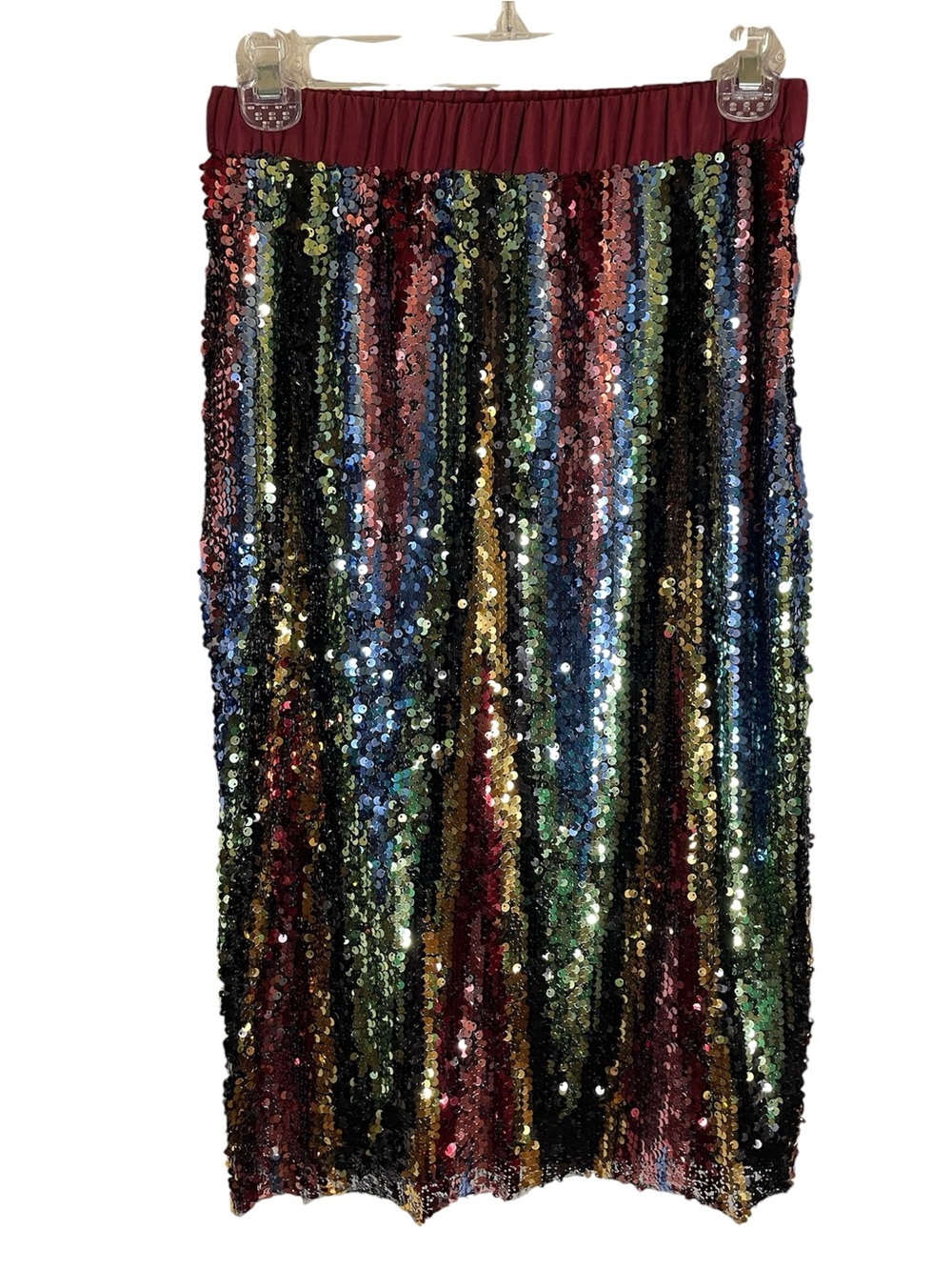 Idem Ditto Multicolor Sequin Midi Skirt Size Small Festive Party Style